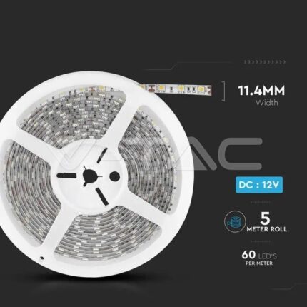 LED traka 5050 12V 11W 6500K IP65 60LED 5m - Slika 4