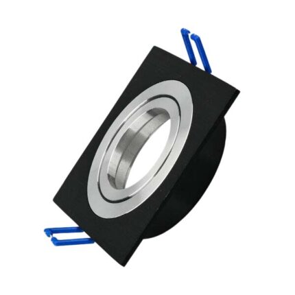 Ugradna rozetna SPOTTI 1D kvadrat crna - Slika 1