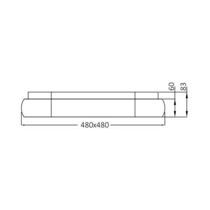 LED Plafonjera BELLA - 3u1 36W kocka crna - Slika 4