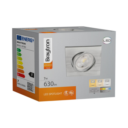 LED spot 3u1 7W siva kvadratna - Slika 4