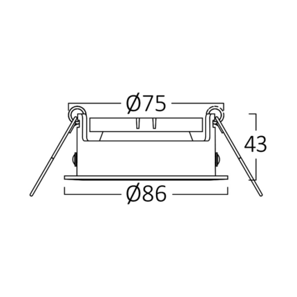 Rozetna TETRA CF okrugla crna - Slika 4