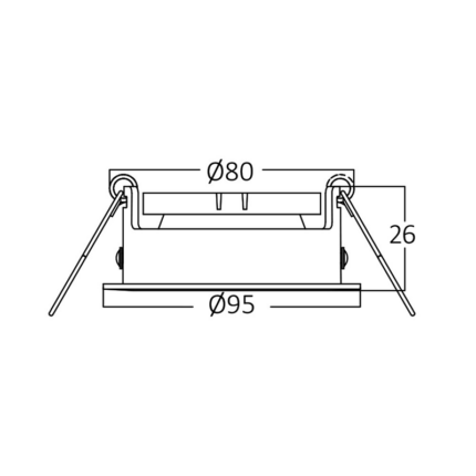 Rozetna TETRA E okrugla bela - Slika 4