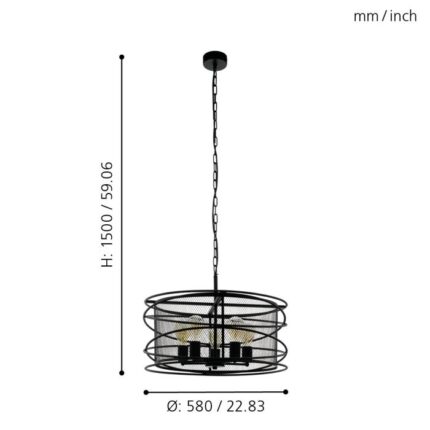 Visilica 43093 BLACKWATER EGLO - Slika 3