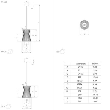 Visilica 99633 MASETA EGLO - Slika 3