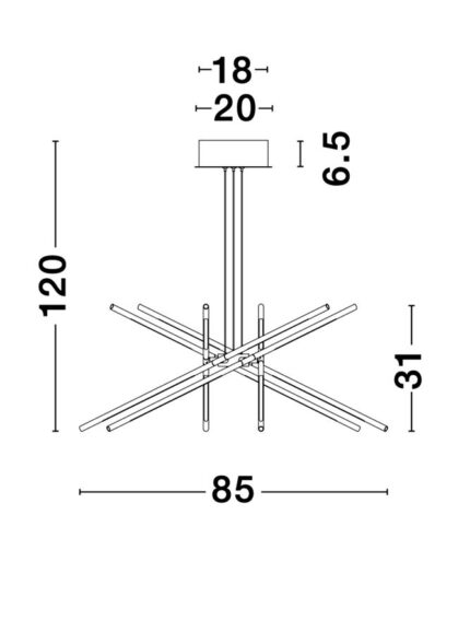 Nova Luce Visilica RACCIO 9180782 - Slika 7