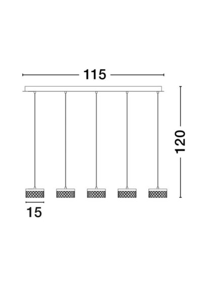 Nova Luce Visilica BION 9186943 - Slika 5