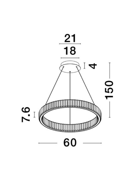 Nova Luce Visilica AURELIA 9333066 - Slika 3
