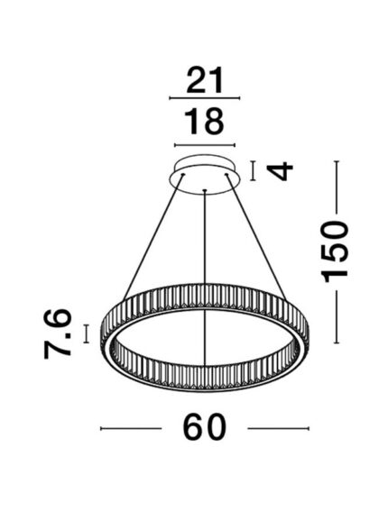 Nova Luce Visilica AURELIA 9333075 - Slika 5
