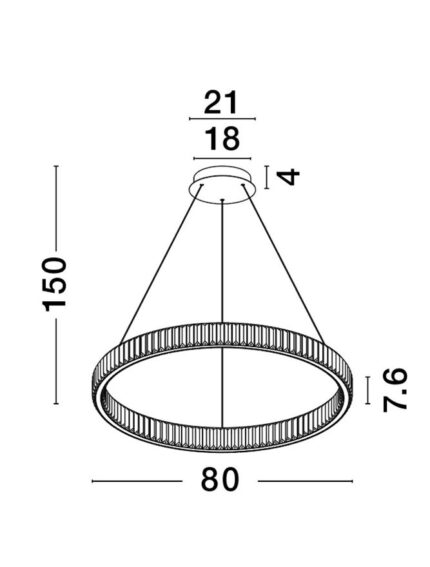 Nova Luce Visilica AURELIA 9333076 - Slika 4
