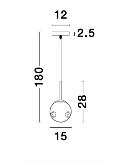 Nova Luce Visilica SPADA 9426751 - Slika 4
