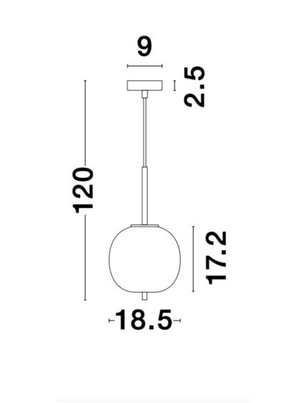 Nova Luce Visilica LATO 9624064 - Slika 4