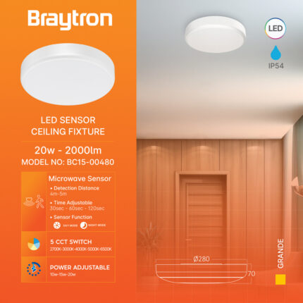 LED Plafonjera GRANDE 4u1 IP54 - Slika 3