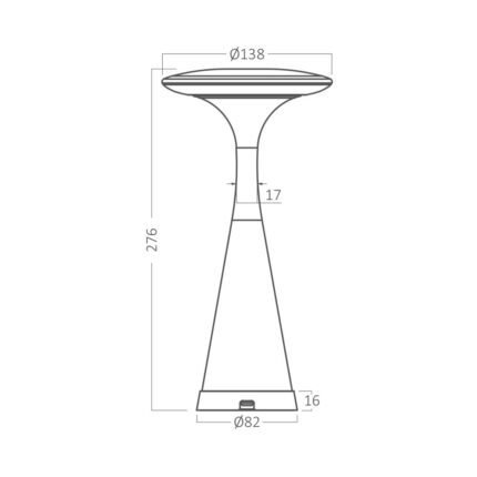 Stona lampa TOWER CRNA 3U1 - Slika 4