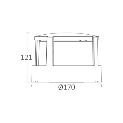 Zidna/podna lampa WALLS-G1 KRUG 15W 3U1 IP65 - Slika 3