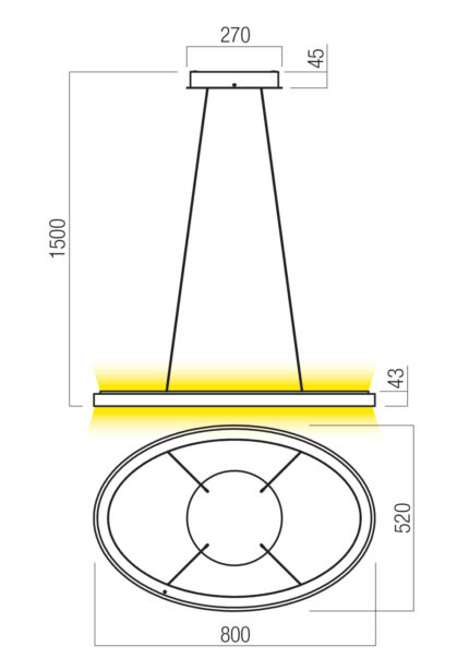 Visilica Nobu Sand White - 01-3812 - Slika 2