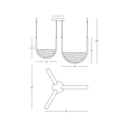 Zambelis 23168 visilica 54W 3000K-4000K - Slika 2