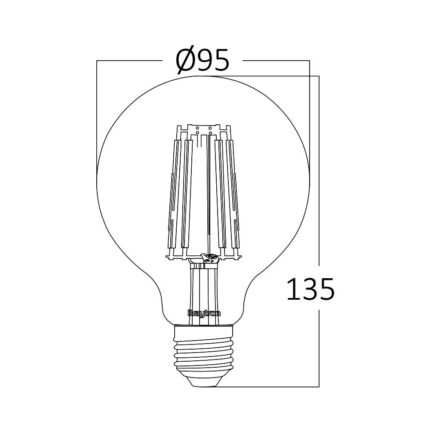 LED sijalica 6W E27 2200K - Slika 3