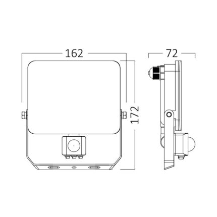 LED reflektor WF 30W 3u1 IP54 sa senzorom - Slika 4