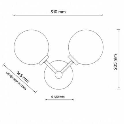 Zidna lampa TALIA 6 2×G9 - Слика 3
