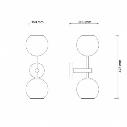Zidna lampa TALIA 33 2×E14 - Slika 3
