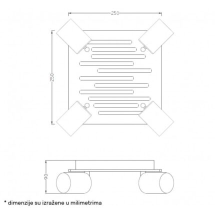 Spot TALIA 68 4×GU10 - Slika 3