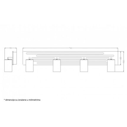 Spot TALIA 69 4×GU10 - Slika 3