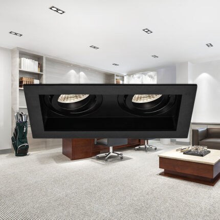 Ugradna rozetna BETA 2D kvadrat crna - Slika 2