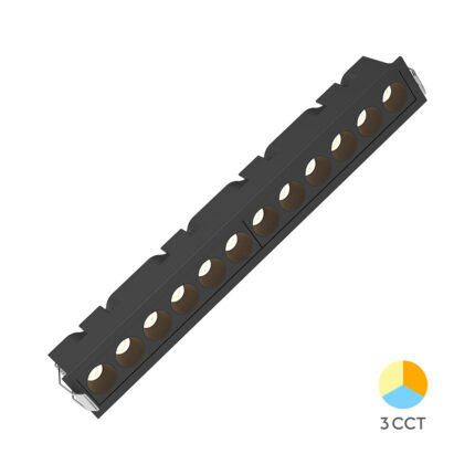 Ugradna linearna LED svetiljka LINEX 18W 3u1 crna - Слика 1