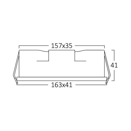 Ugradna linearna LED svetiljka LINEX 9W 3u1 crna - Слика 4