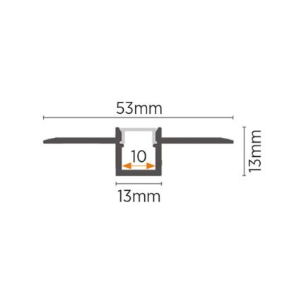 Aluminijumski profil za LED trake sa difuzorom FLEX 10mm - ugradni - Slika 6