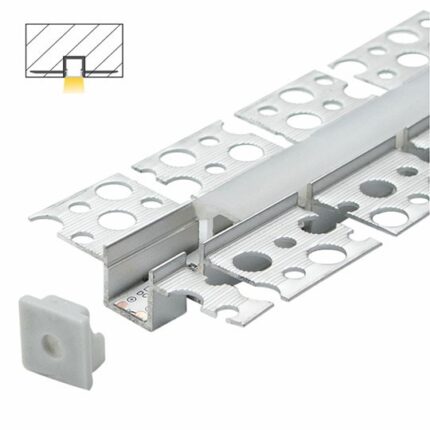 Aluminijumski profil za LED trake sa difuzorom FLEX 10mm - ugradni - Slika 2
