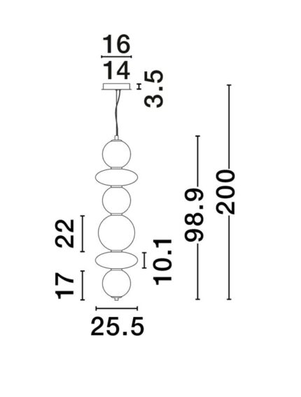 Nova Luce visilica NAVI 9186953 - Slika 5