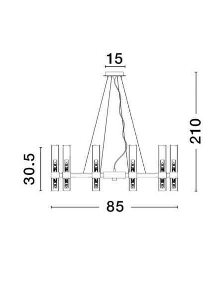 Nova Luce visilica CENTURY 9006052 - Slika 5