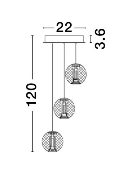 Nova Luce visilica BRILLANTE 9695208 - Слика 4