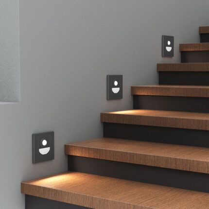 Zidna lampa STEP 1.5W 3u1 siva senzor - Slika 3