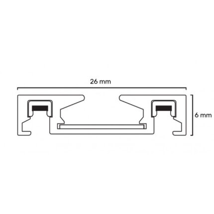 SLIM Magnetna šina nadgradna 2m  bela - Slika 3