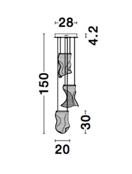 Nova Luce visilica SIDERNO 9054441 - Slika 4