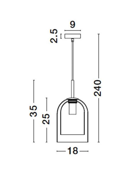 Nova Luce visilica VELOR 9236700 - Slika 4