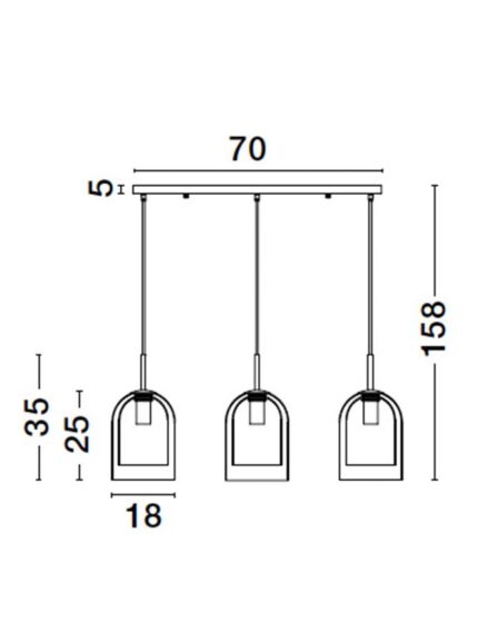Nova Luce visilica VELOR 9236720 - Слика 4