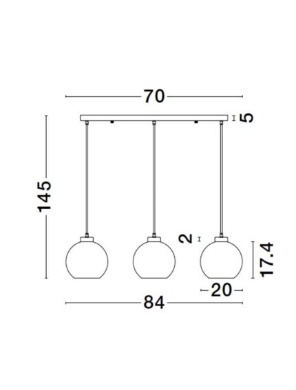 Nova Luce visilica PALMER 9241150 - Слика 2