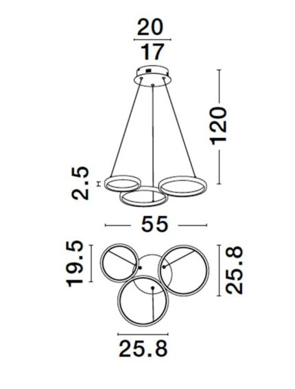 Nova Luce visilica MAGNUS 9248115 - Slika 4