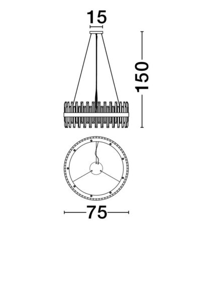 Nova Luce visilica CROWN 9695118 - Slika 4