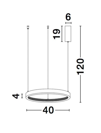 Nova Luce visilica PRESTON 9865140 - Слика 5