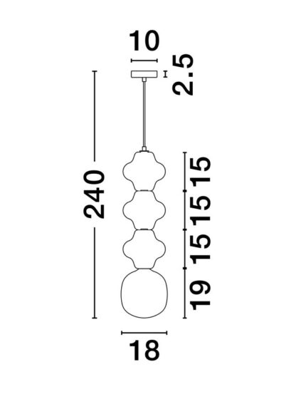 Nova Luce visilica CLIO 9009121 - Slika 4