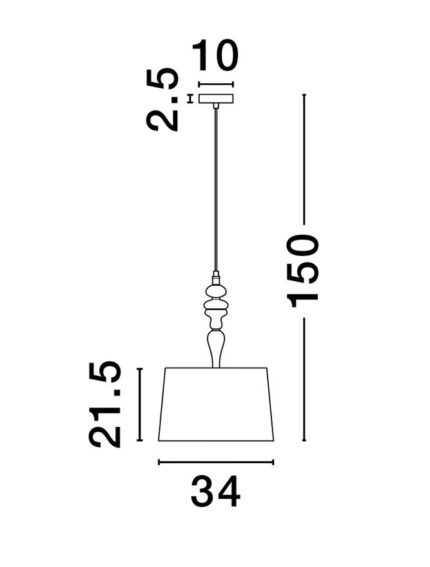 Nova Luce visilica DAMO 9009146 - Slika 4