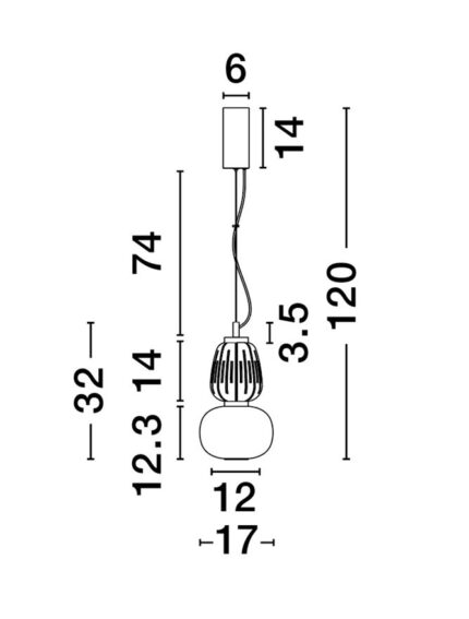 Nova Luce visilica MOVIL 9030538 - Slika 4