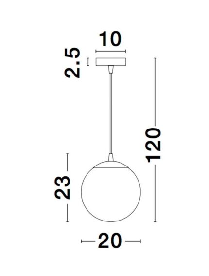 Nova Luce visilica LAZIONE 9080200 - Slika 3