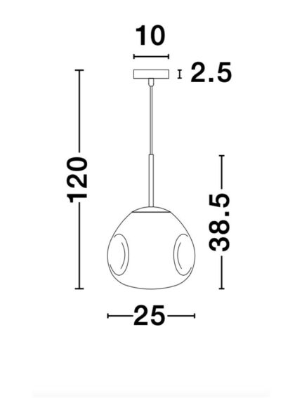 Nova Luce visilica LAVA 9190401 - Slika 4