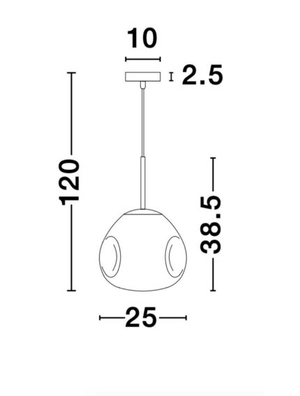 Nova Luce visilica LAVA 9190403 - Slika 4
