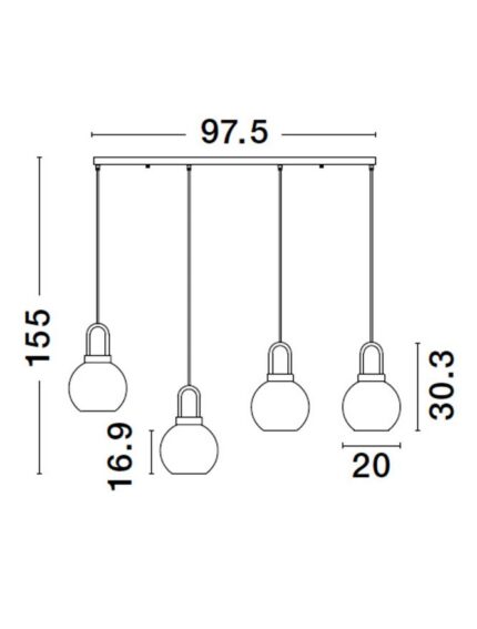 Nova Luce visilica IRVINE 9241180 - Slika 4